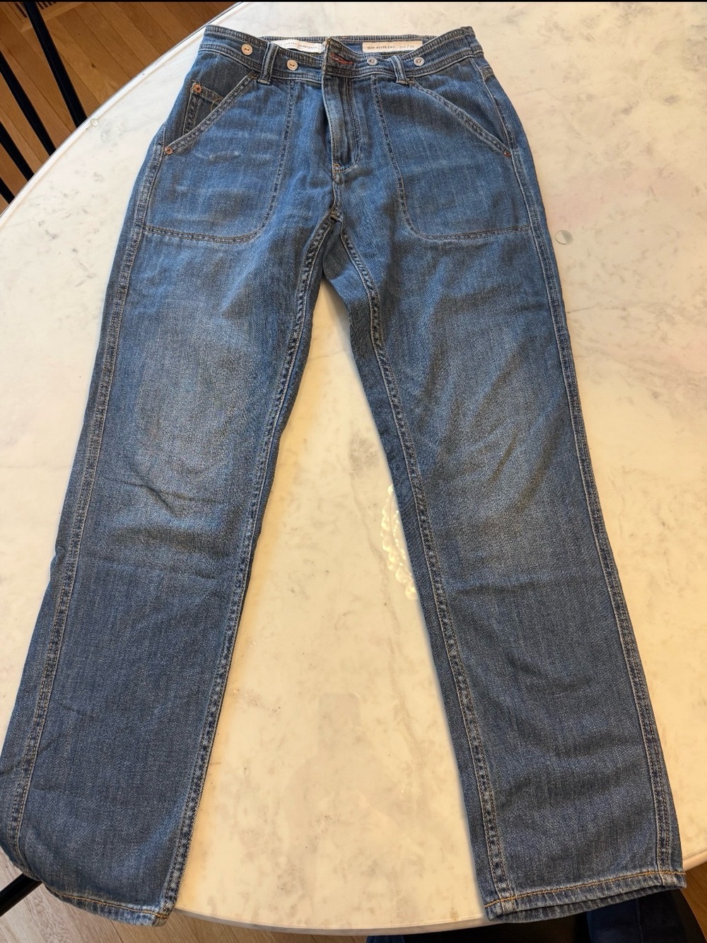 Pilcro women’s Blue Relaxed boyfriend Denim Jeans